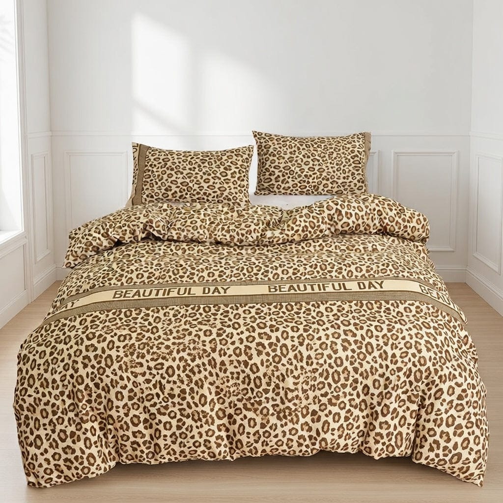 Houssea Housse de Couette Léopard en Microfibre - Élégance Sauvage