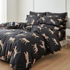 Houssea Housse de Couette Léopard Noir - Élégance Sauvage et Confort