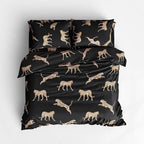 Houssea Housse de Couette Léopard Noir - Élégance Sauvage et Confort