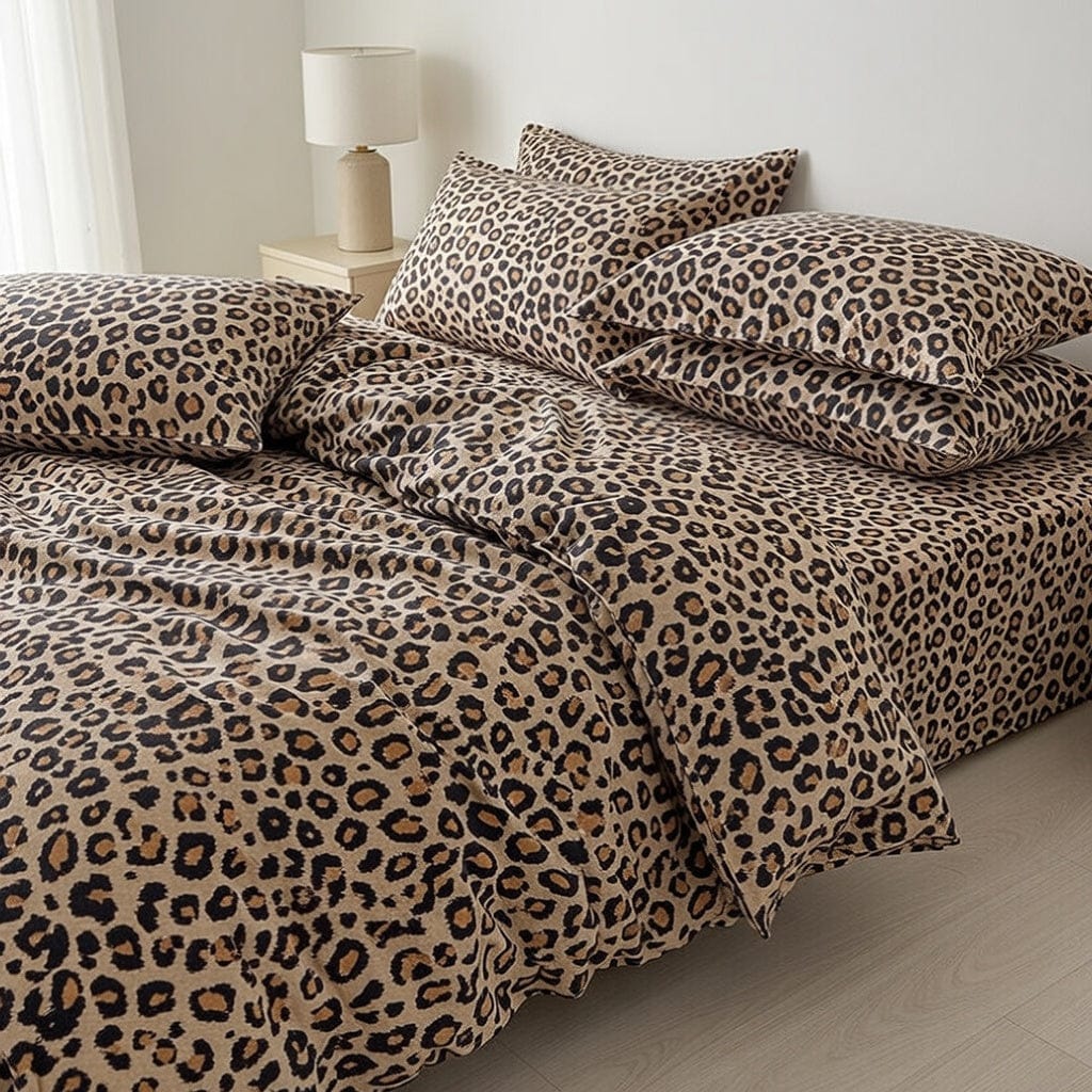 Houssea Housse de Couette Léopard Polyester - Style Sauvage et Confort