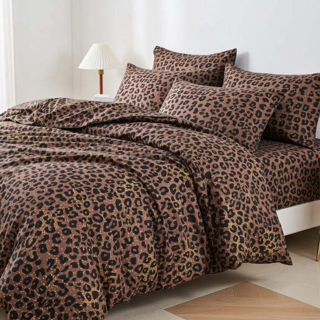 Houssea Housse de Couette Léopard - Style Sauvage et Confort Luxueux