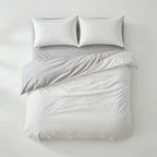 Houssea Housse de Couette Microfibre Blanche - Confort Luxueux