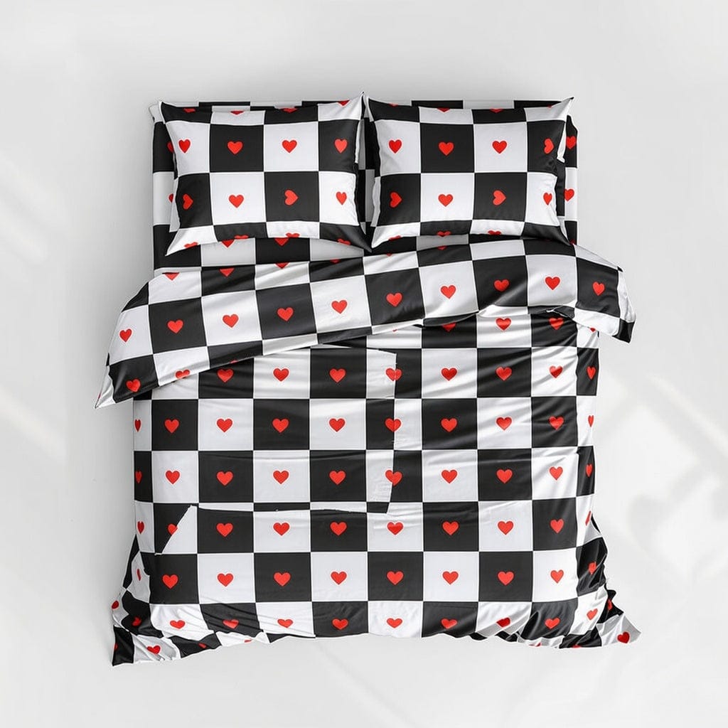 Houssea Housse de Couette Motif Cœur - Confort et Élégance
