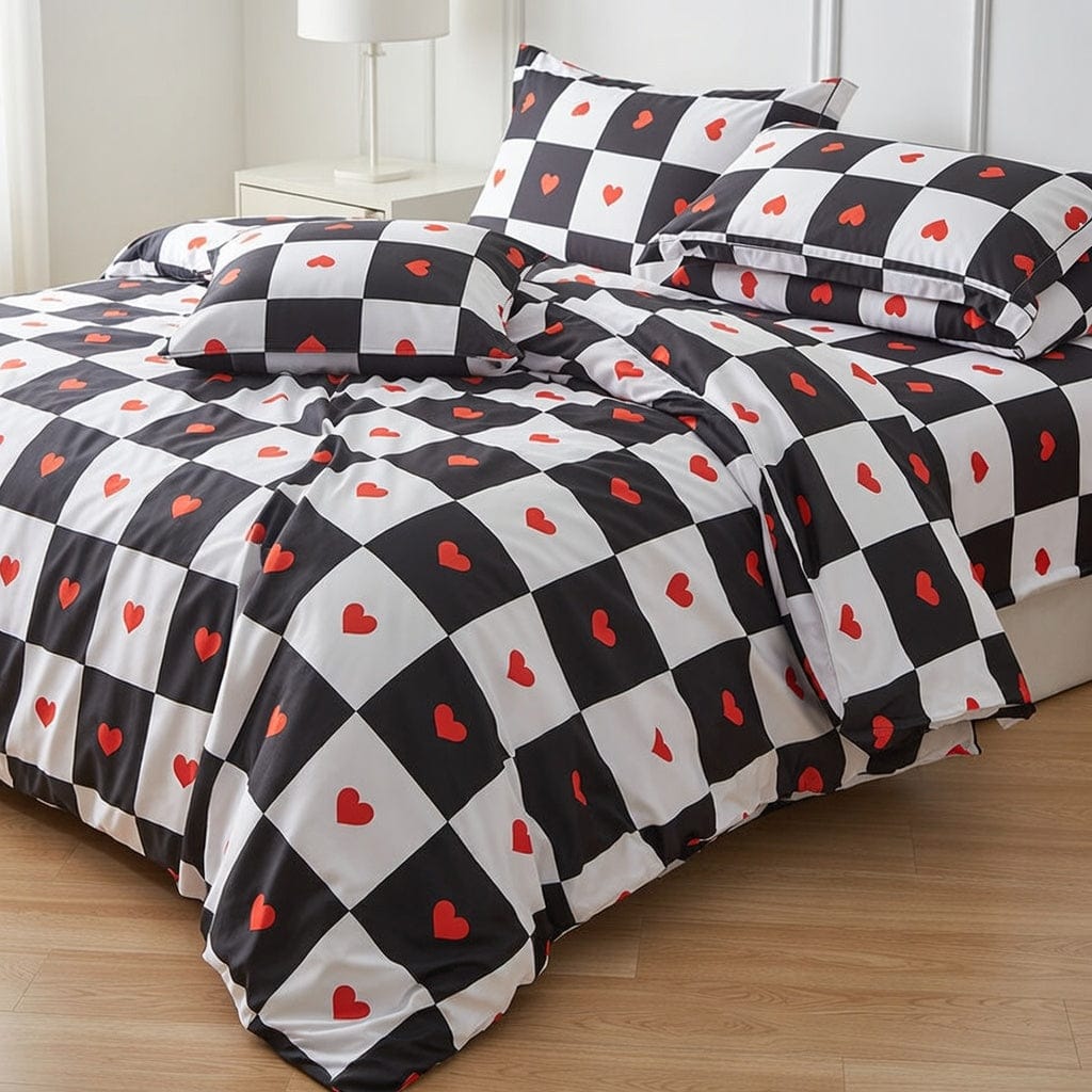 Houssea Housse de Couette Motif Cœur - Confort et Élégance