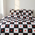 Houssea Housse de Couette Motif Cœur - Confort et Élégance