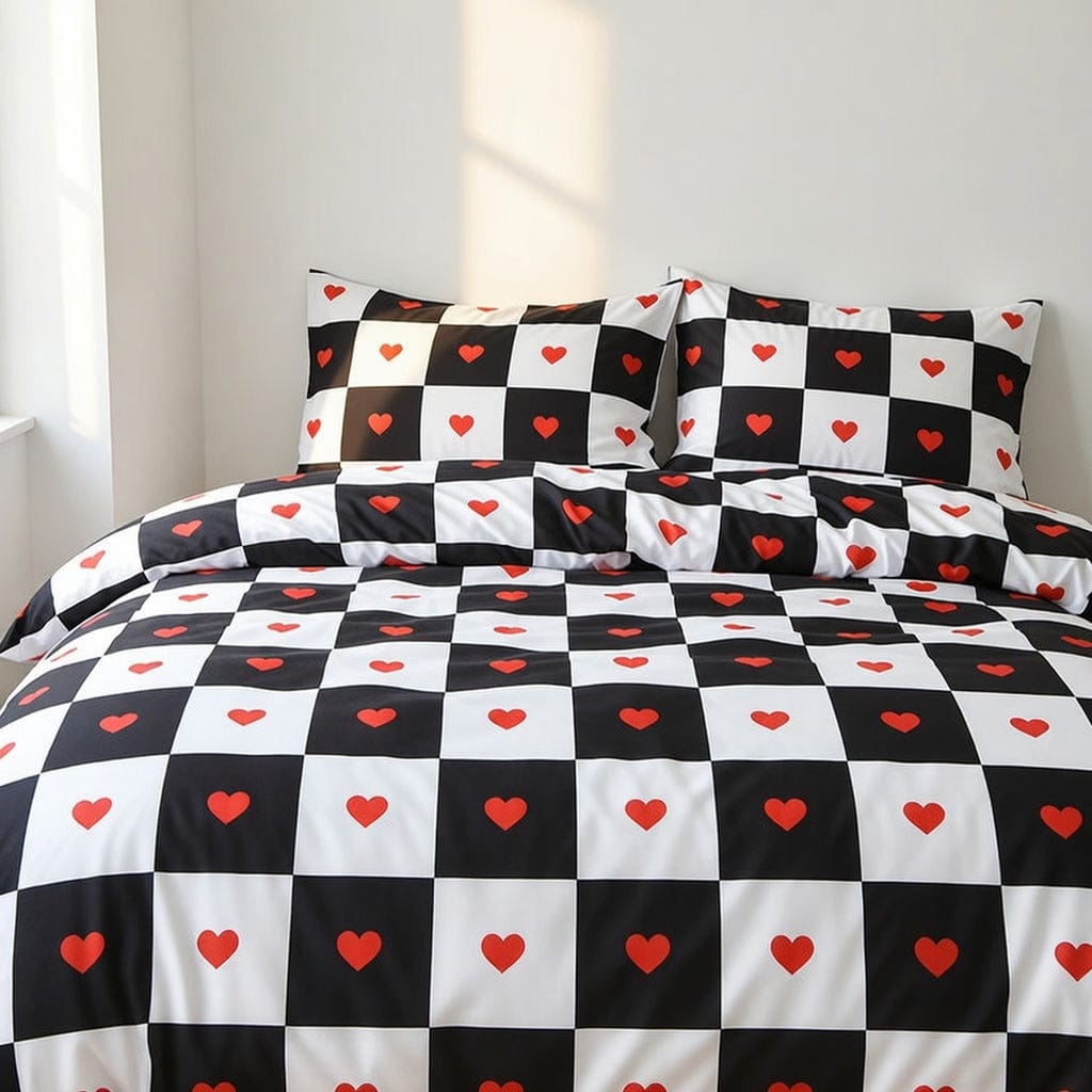 Houssea Housse de Couette Motif Cœur - Confort et Élégance