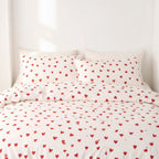 Houssea Housse de Couette Motif Cœur - Douceur Romantique