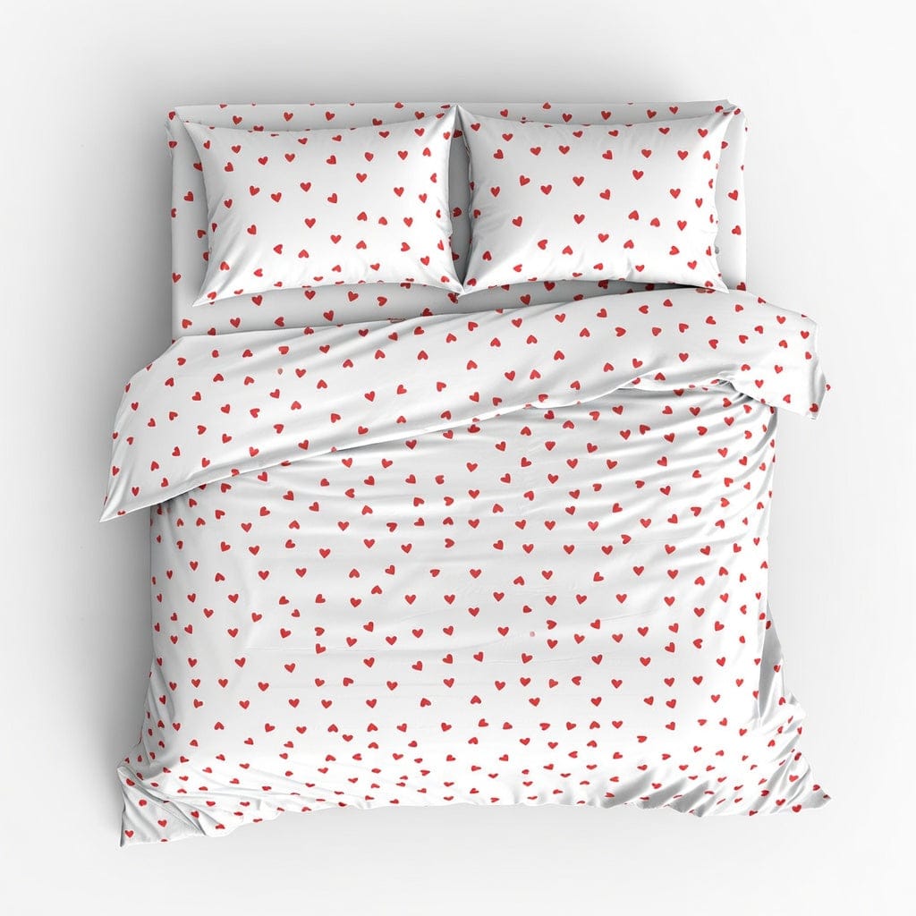 Houssea Housse de Couette Motif Cœur - Douceur Romantique