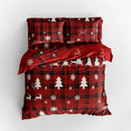 Houssea Housse de Couette Noël - Enchantée pour Nuits Féeriques