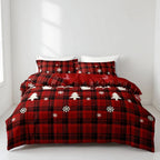 Houssea Housse de Couette Noël - Enchantée pour Nuits Féeriques