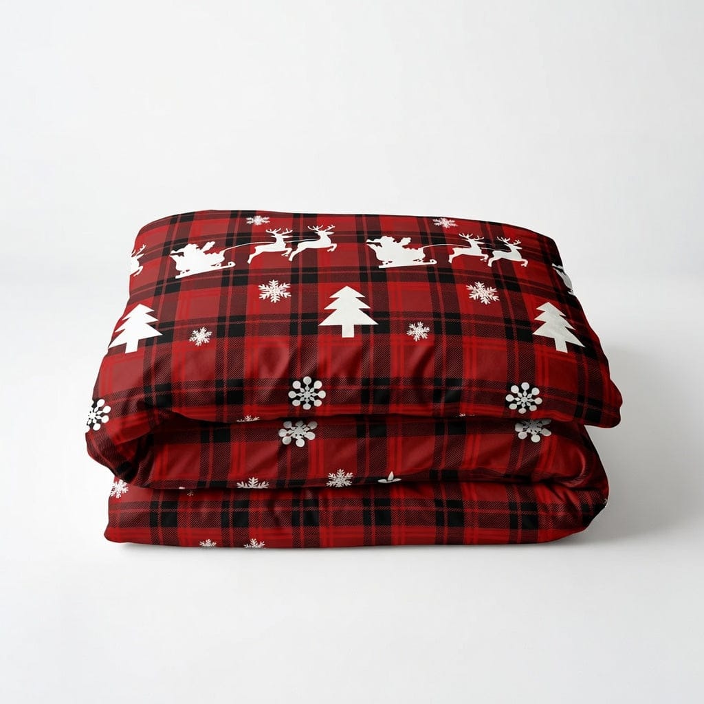 Houssea Housse de Couette Noël - Enchantée pour Nuits Féeriques