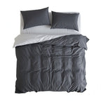 Houssea Housse de Couette Noire en Microfibre - Luxe et Confort