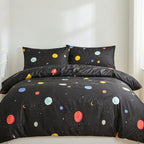 Houssea Housse de Couette Noire en Polyester - Élégance et Confort
