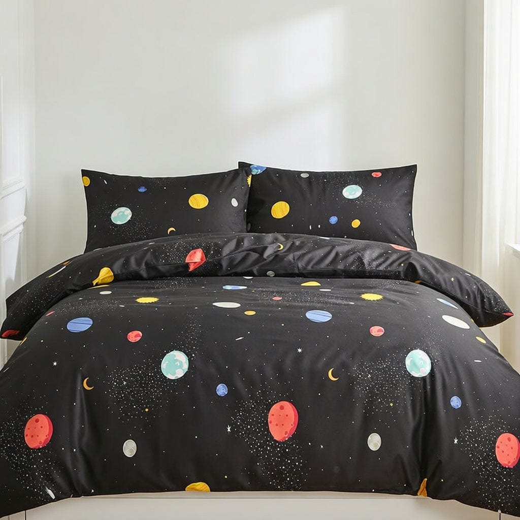 Houssea Housse de Couette Noire en Polyester - Élégance et Confort