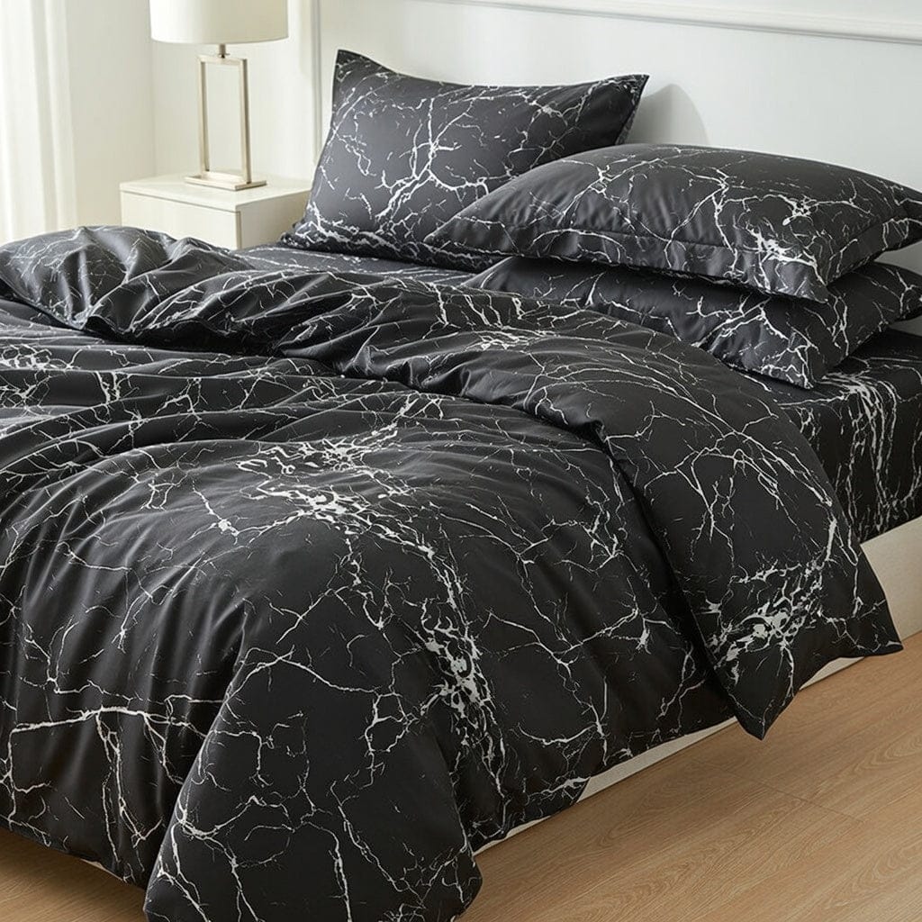 Houssea Housse de Couette Noire Premium - Confort et Élégance
