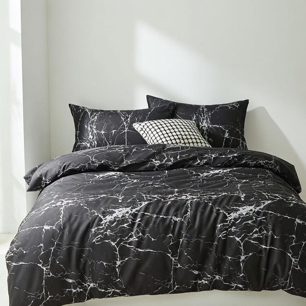 Houssea Housse de Couette Noire Premium - Confort et Élégance