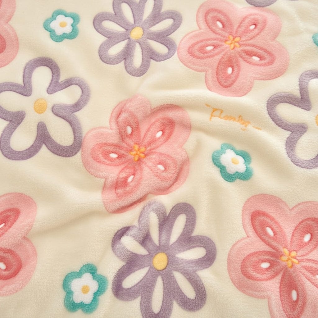 Houssea Housse de Couette Polaire Fleurie - Confort et Élégance