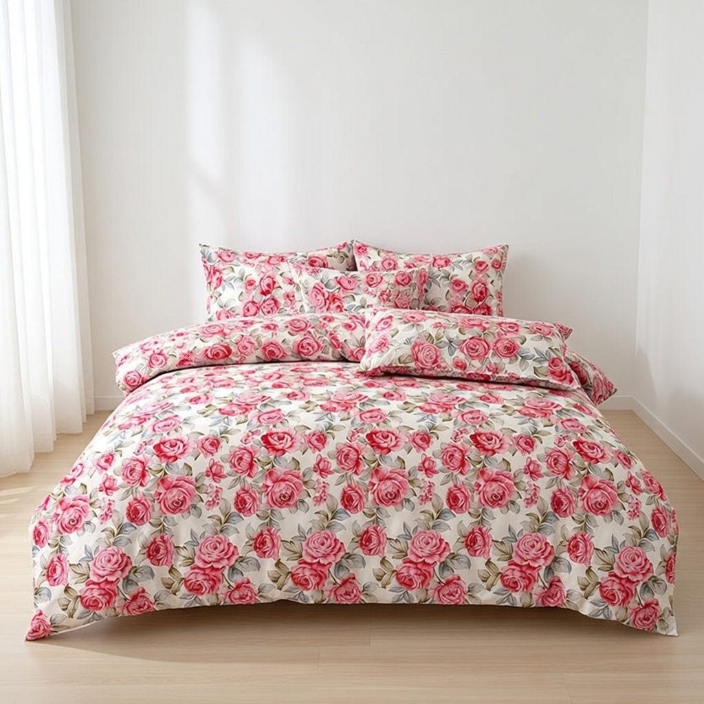 Houssea Housse de Couette Polyester Florale - Confort Luxueux