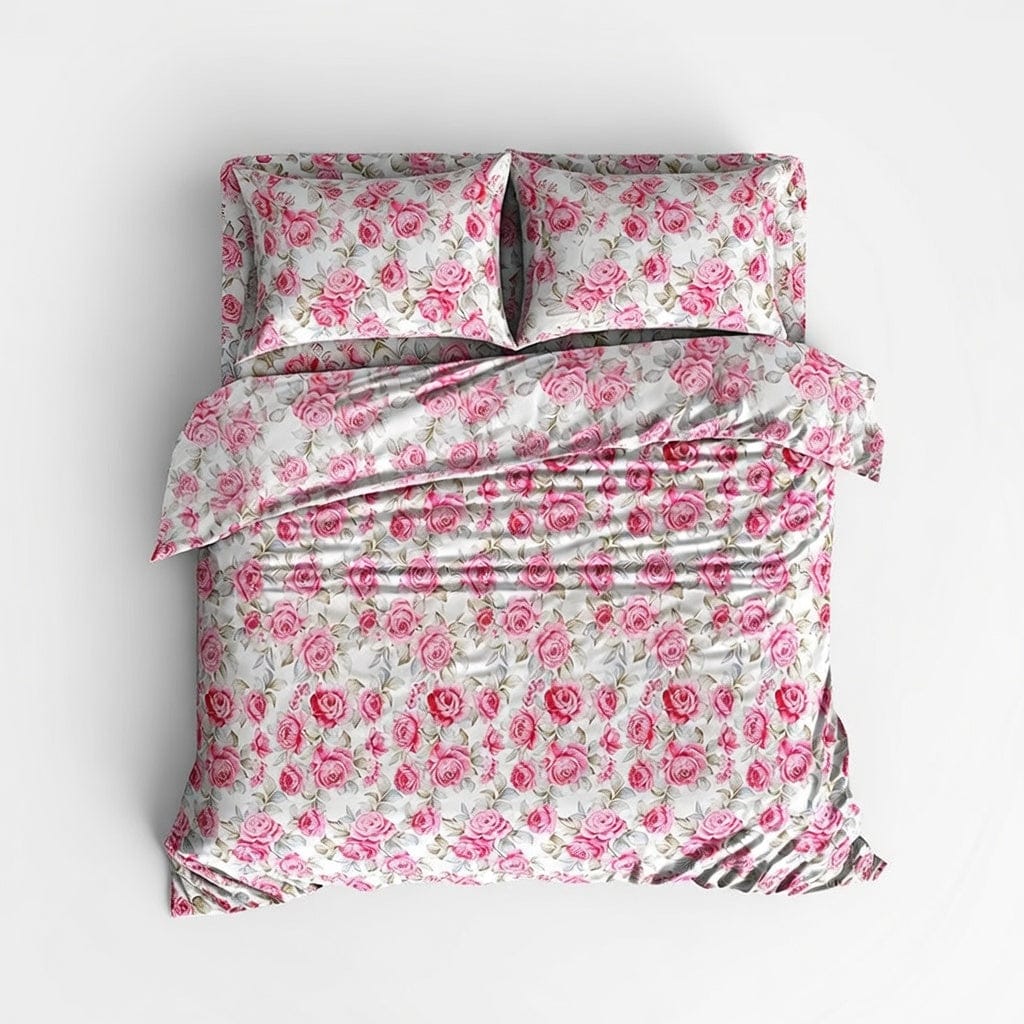 Houssea Housse de Couette Polyester Florale - Confort Luxueux