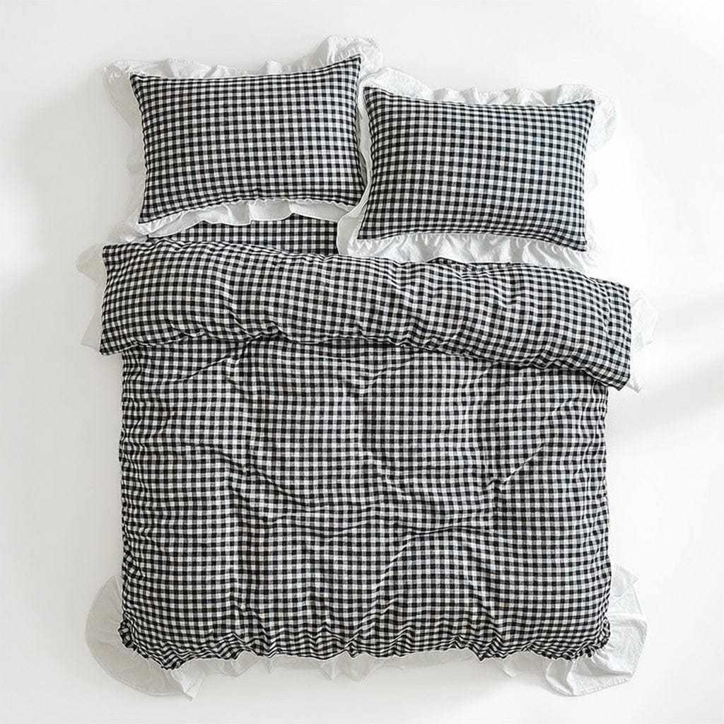 Houssea Housse de Couette Polyester Noire - Élégance et Douceur