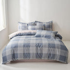 Houssea Housse de Couette Rayures Raffinées - Coton Luxueux