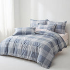 Houssea Housse de Couette Rayures Raffinées - Coton Luxueux