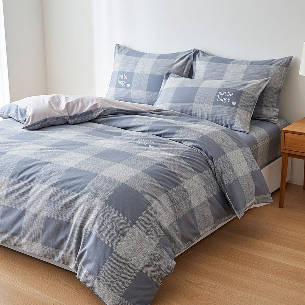Houssea Housse de Couette Rayures Raffinées - Coton Luxueux