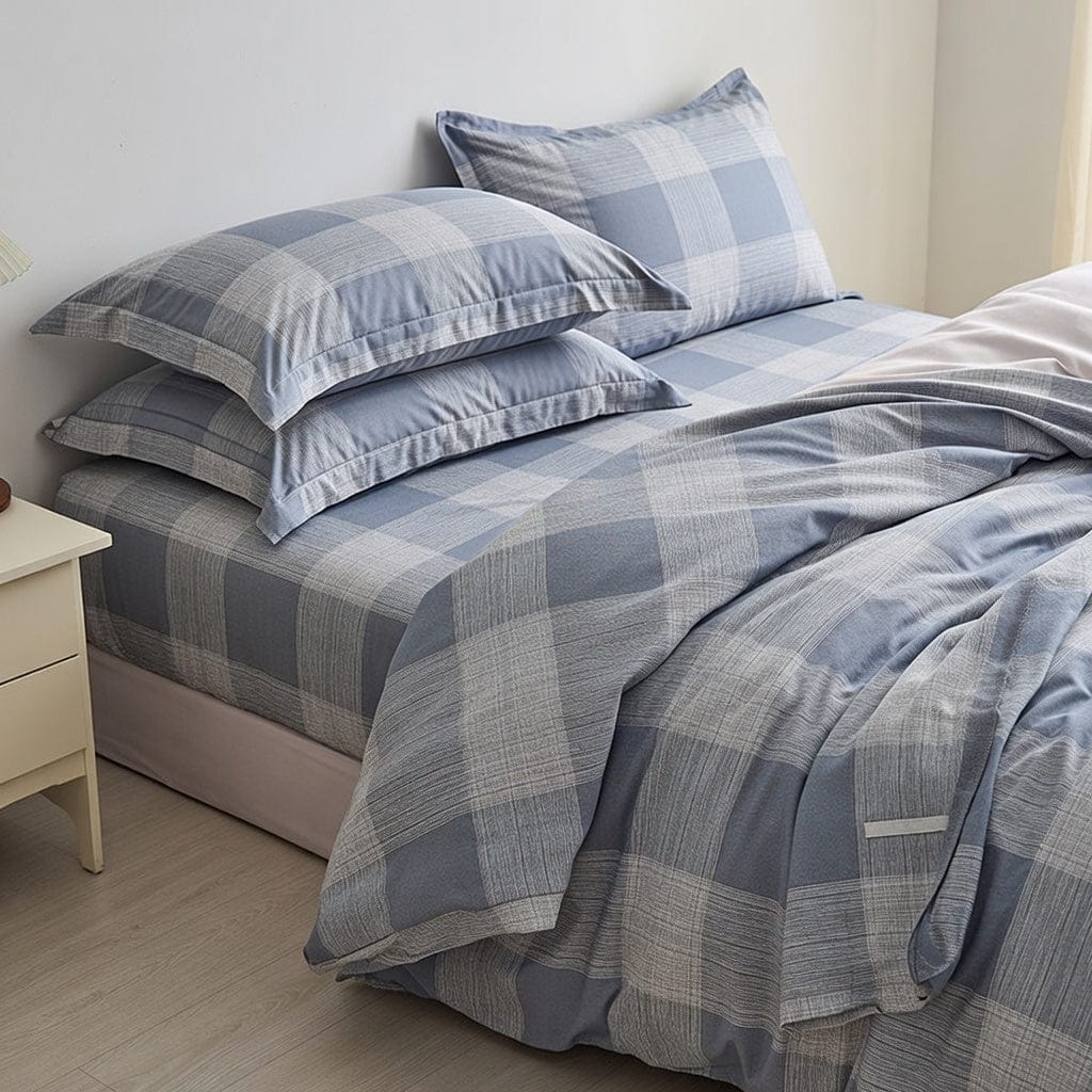 Houssea Housse de Couette Rayures Raffinées - Coton Luxueux