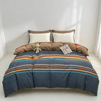 Houssea Housse de Couette Rayures Raffinées - Coton Premium