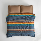 Houssea Housse de Couette Rayures Raffinées - Coton Premium