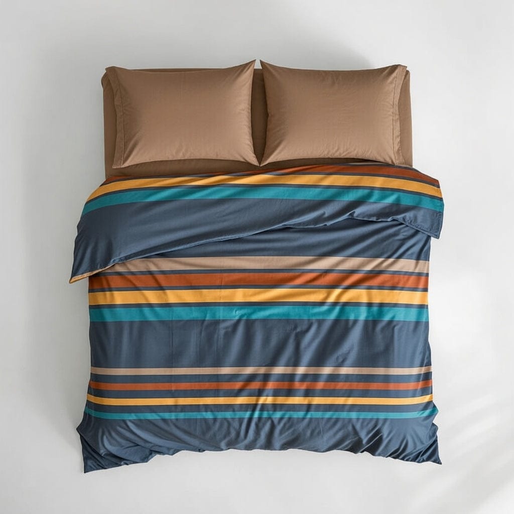 Houssea Housse de Couette Rayures Raffinées - Coton Premium