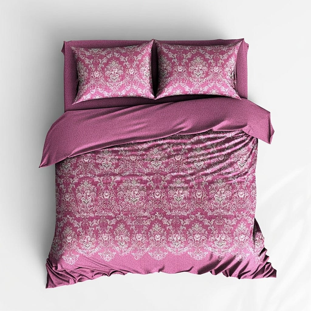 Houssea Housse de Couette Rose Bohème - Confort et Élégance