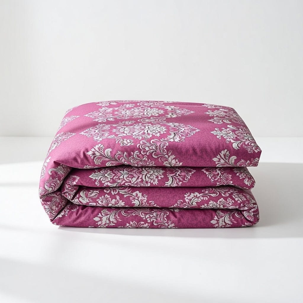 Houssea Housse de Couette Rose Bohème - Confort et Élégance