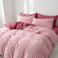 Houssea Housse de Couette Rose Élégante - Confort et Style Japonais