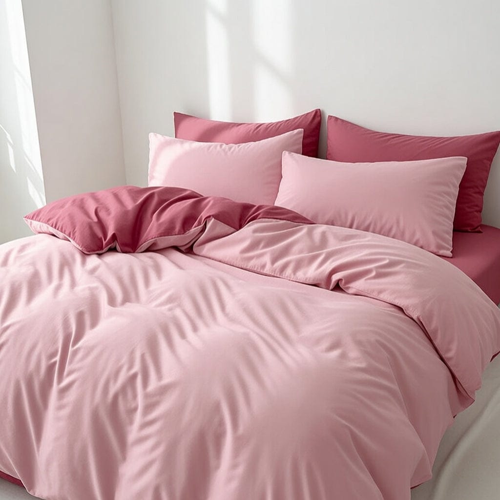 Houssea Housse de Couette Rose Élégante - Confort et Style Japonais
