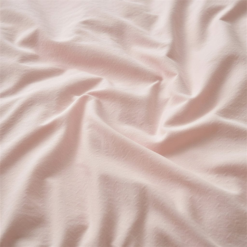 Houssea Housse de Couette Rose en Coton Lavé - Confort d'Exception