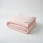 Houssea Housse de Couette Rose en Coton Lavé - Confort d'Exception