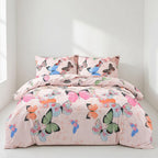 Houssea Housse de Couette Rose en Polyester - Confort Absolu