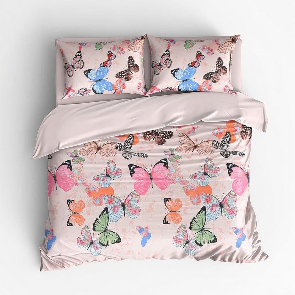 Houssea Housse de Couette Rose en Polyester - Confort Absolu