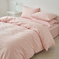 Houssea Housse de Couette Rose Microfibre - Confort Luxueux