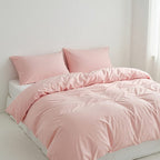 Houssea Housse de Couette Rose Microfibre - Confort Luxueux