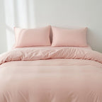 Houssea Housse de Couette Rose Microfibre - Confort Luxueux