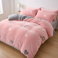 Houssea Housse de Couette Rose Pâle - Douceur Veloutée et Confort