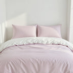 Houssea Housse de Couette Rose Poudré - Confort et Élégance