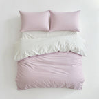 Houssea Housse de Couette Rose Poudré - Confort et Élégance