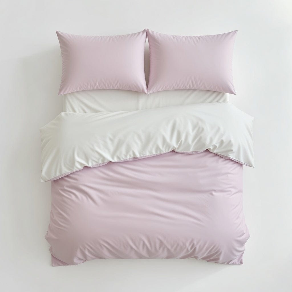 Houssea Housse de Couette Rose Poudré - Confort et Élégance