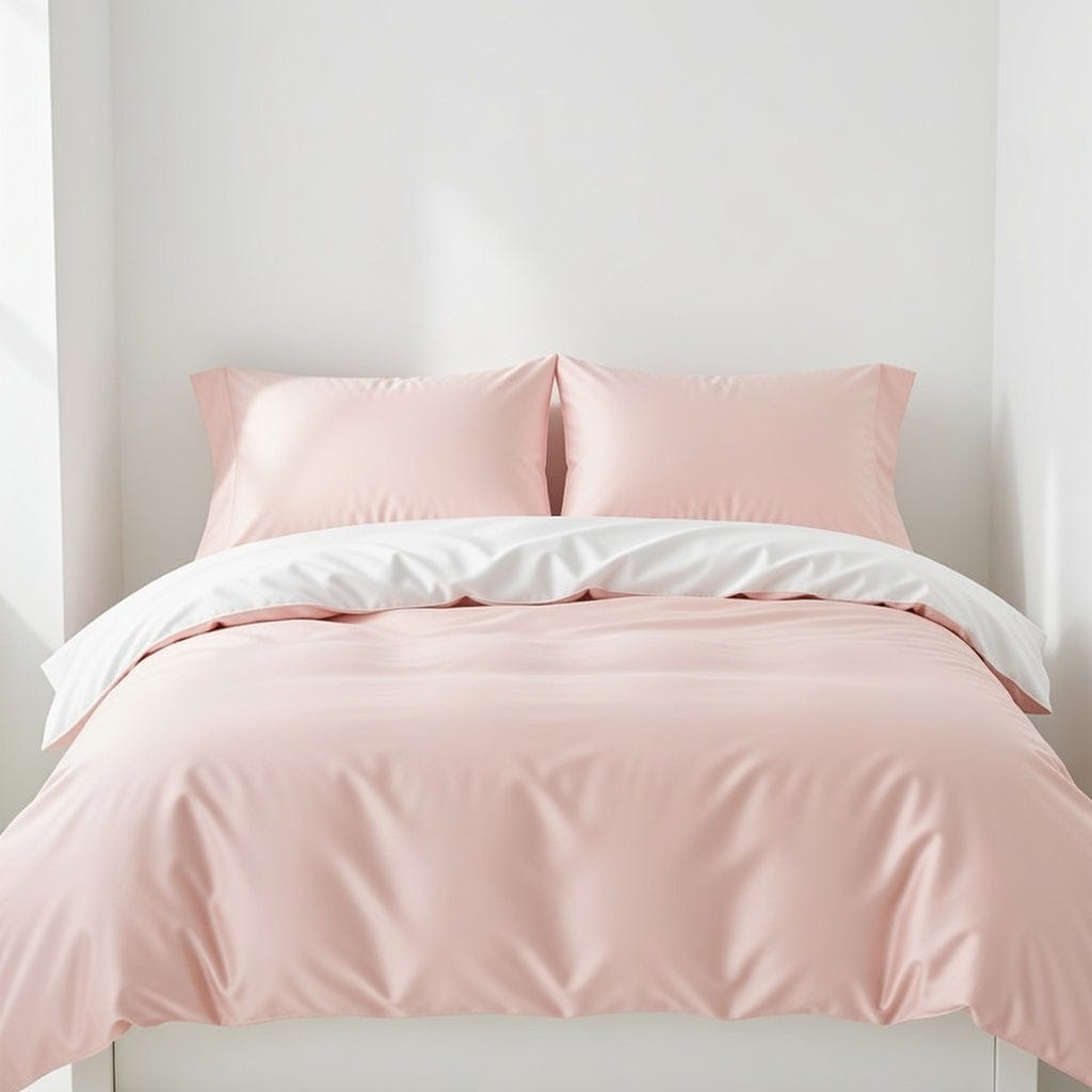Houssea Housse de Couette Rose Poudré - Confort et Raffinement