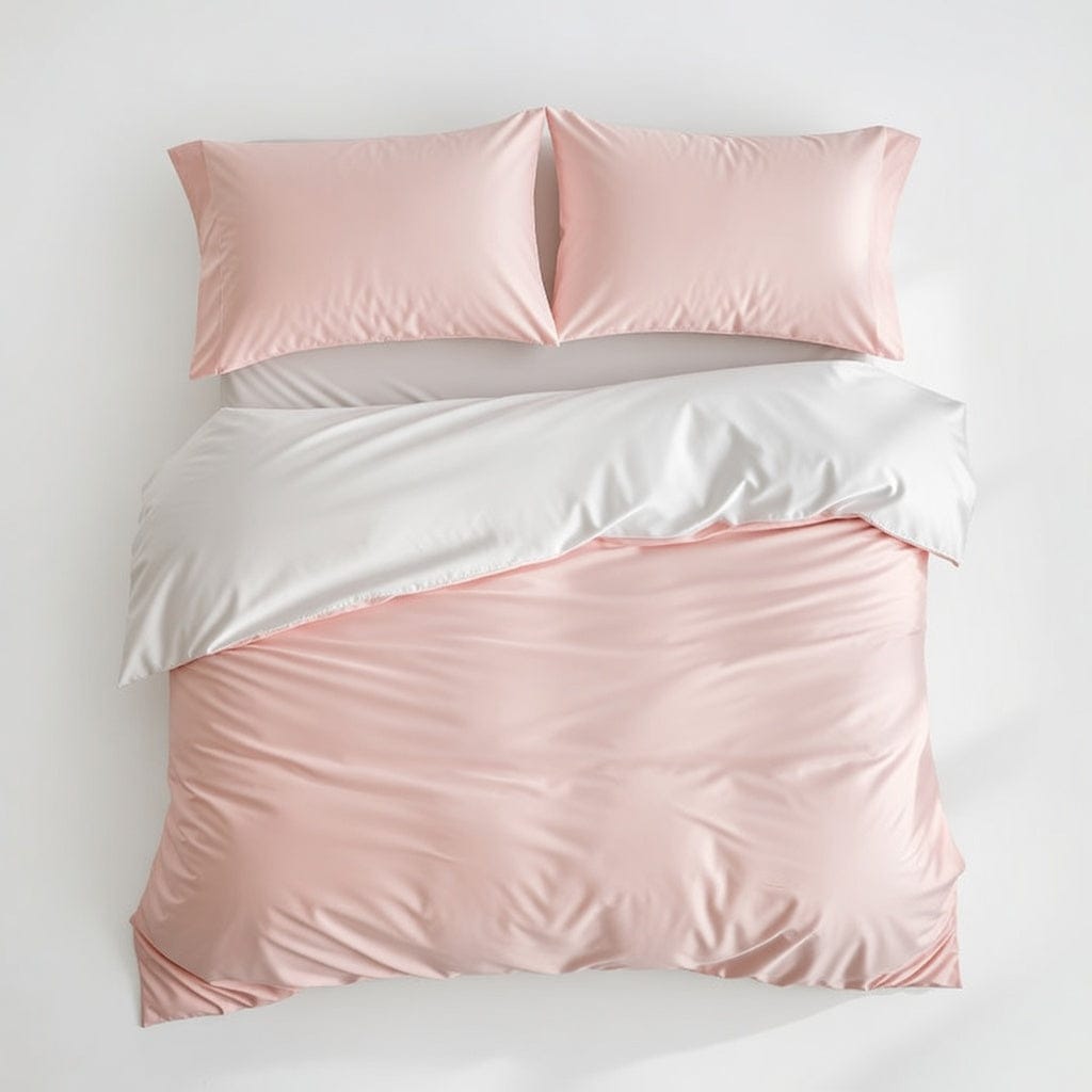 Houssea Housse de Couette Rose Poudré - Confort et Raffinement