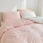 Houssea Housse de Couette Rose Poudré - Confort et Raffinement