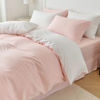 Houssea Housse de Couette Rose Poudré - Confort et Raffinement